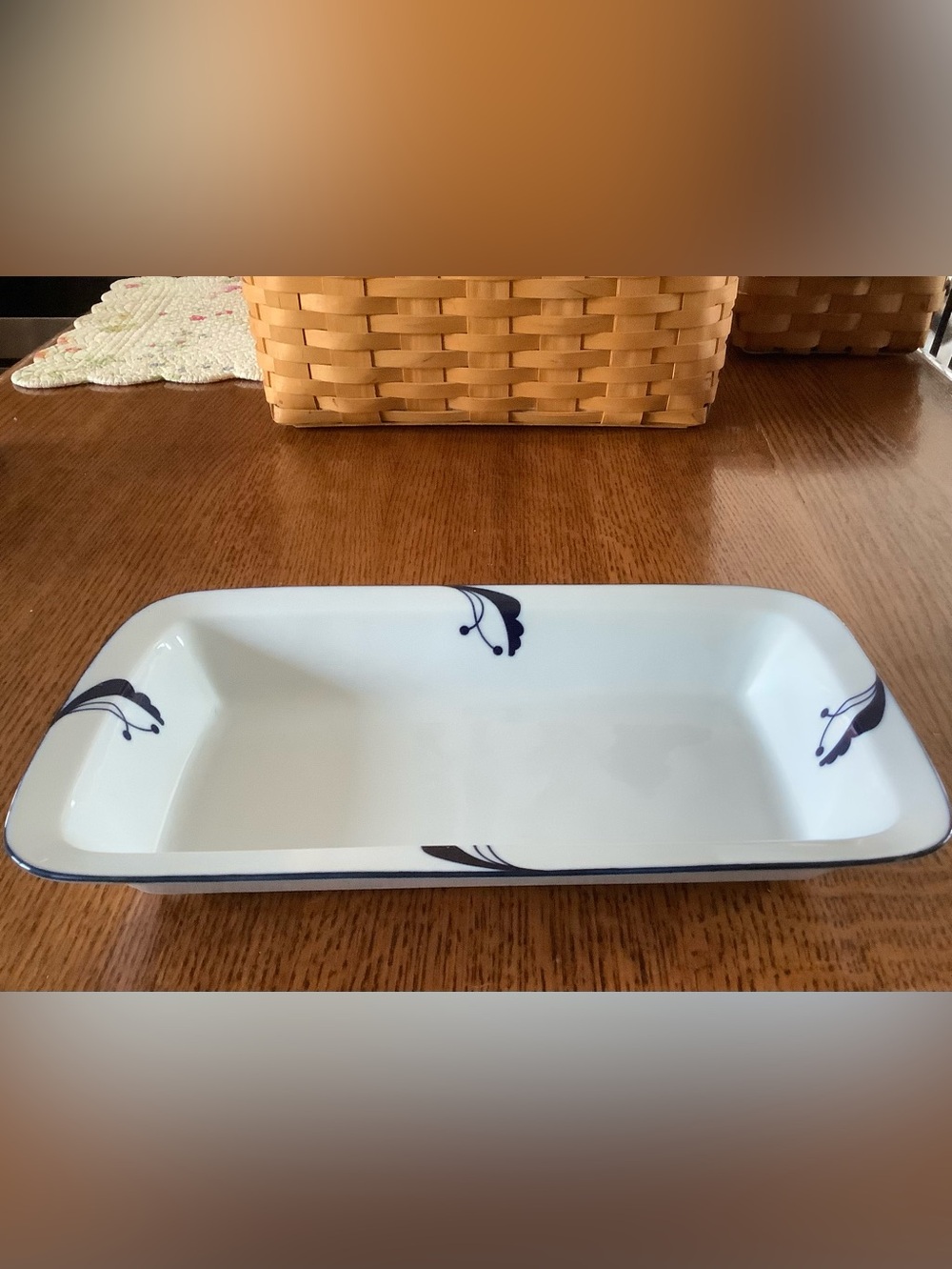 DANSK Flora Bayberry 13” Rectangular Casserole Baking Serving Dish Excellent
